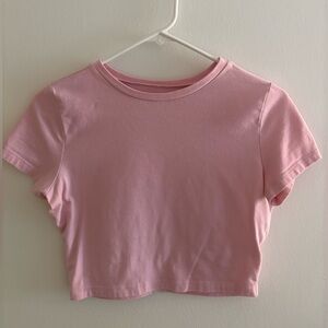 Wild Fable Baby Pink Crop Tee